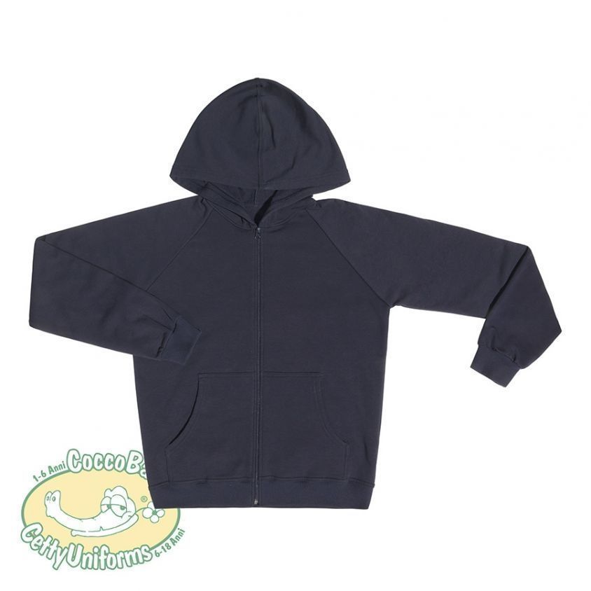 Felpa nera basic bambino